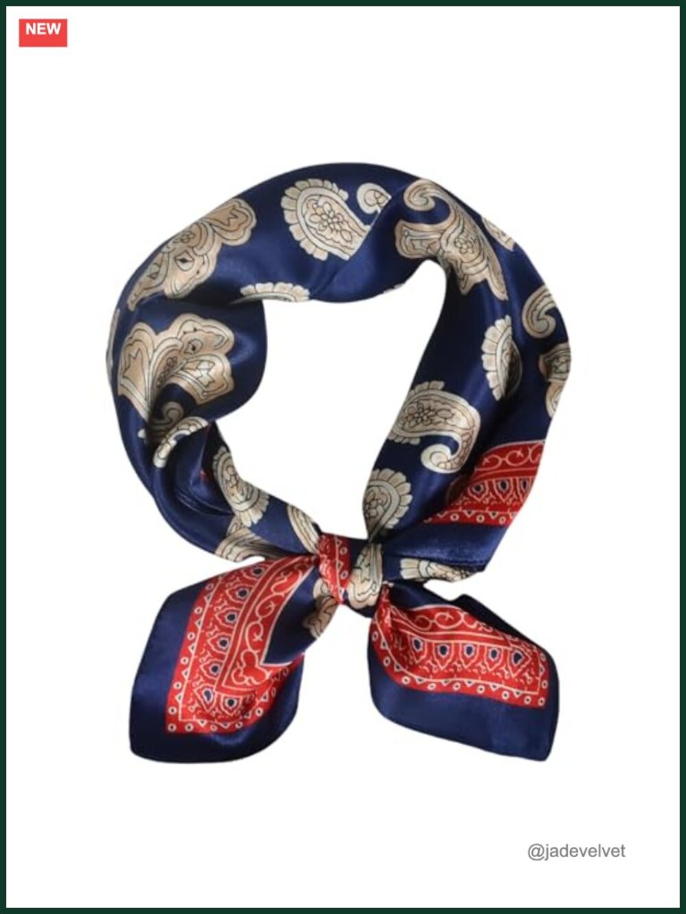 100% Mulberry Silk Neck Scarf 21" Square Floral Neckerchief